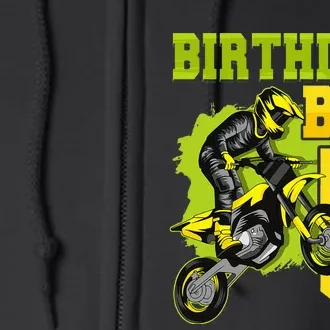 Motocross MX 5th Gift 5 Year Old Dirt Bike Birthday Party Full Zip Hoodie