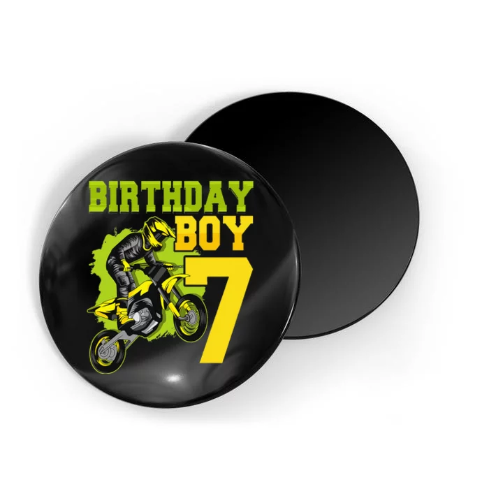 Motocross MX 7th Gift 7 Year Old Dirt Bike Birthday Party Magnet