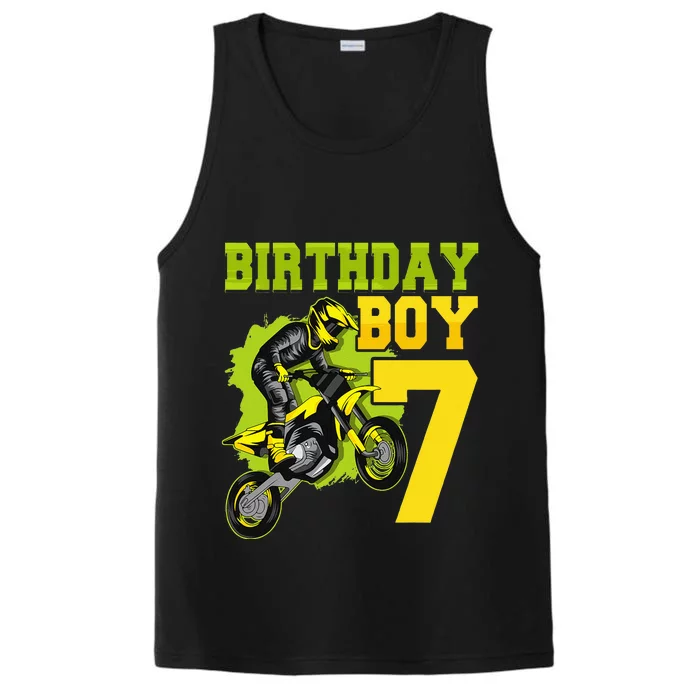 Motocross MX 7th Gift 7 Year Old Dirt Bike Birthday Party Performance Tank