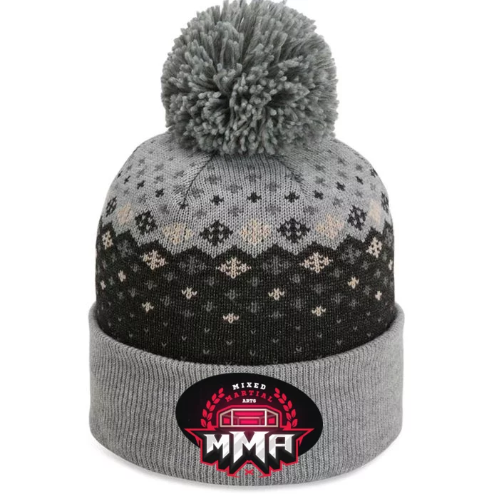 MMA - Mix Martial Arts Logo The Baniff Cuffed Pom Beanie