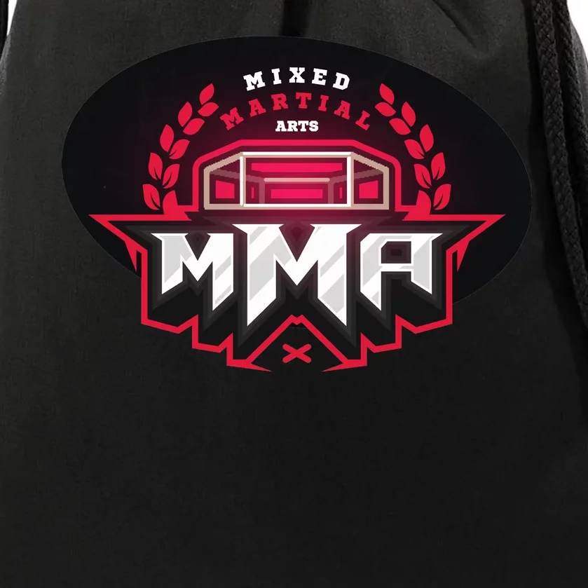 MMA - Mix Martial Arts Logo Drawstring Bag