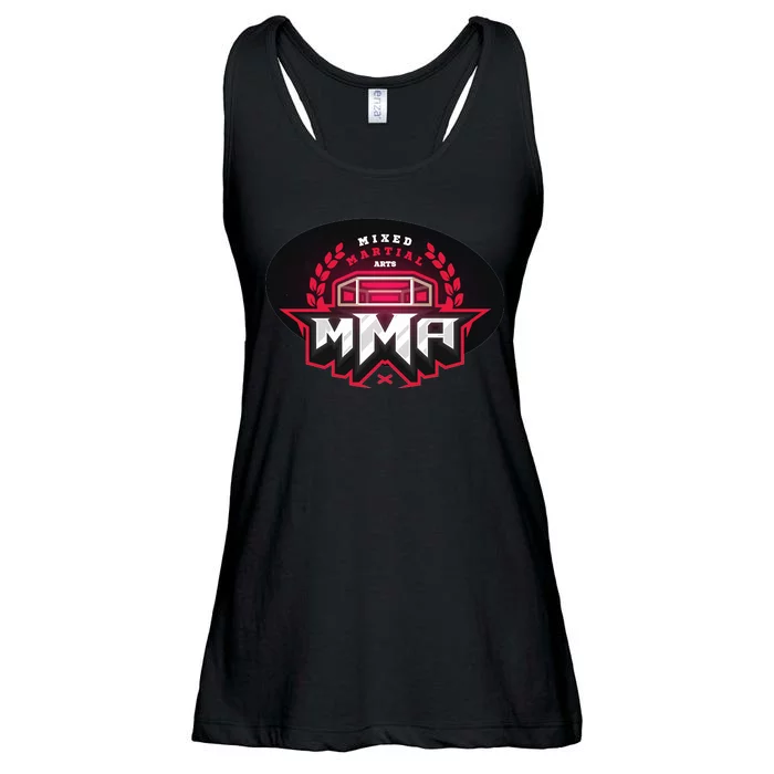 MMA - Mix Martial Arts Logo Ladies Essential Flowy Tank