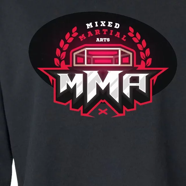 MMA - Mix Martial Arts Logo Cropped Pullover Crew