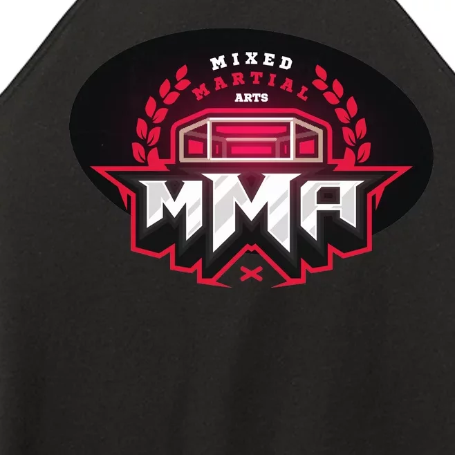 MMA - Mix Martial Arts Logo Women’s Perfect Tri Rocker Tank