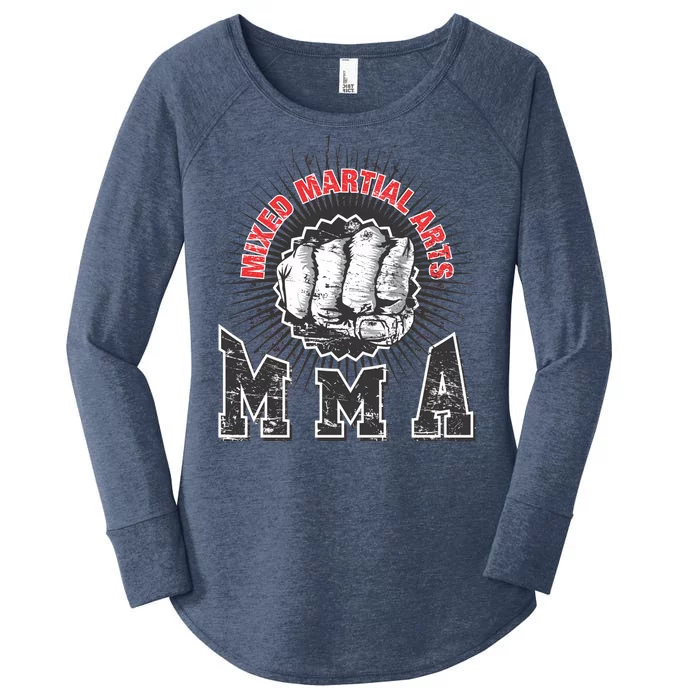 MMA Retro Punch Women's Perfect Tri Tunic Long Sleeve Shirt