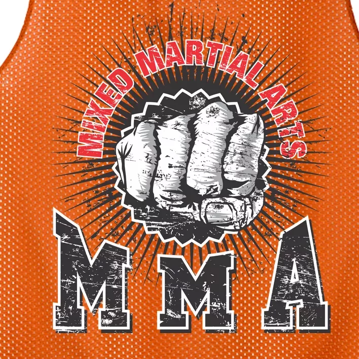 MMA Retro Punch Mesh Reversible Basketball Jersey Tank