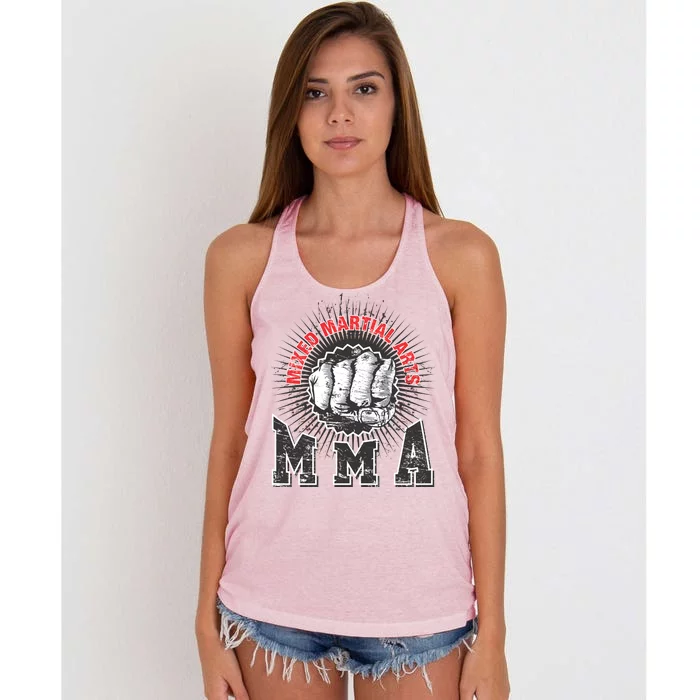 MMA Retro Punch Women's Knotted Racerback Tank