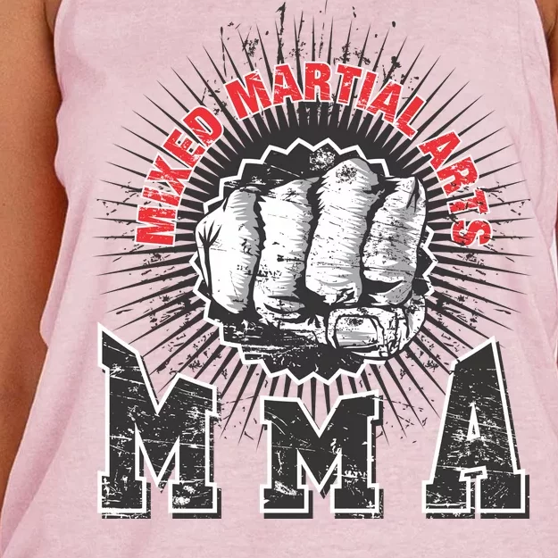 MMA Retro Punch Women's Knotted Racerback Tank