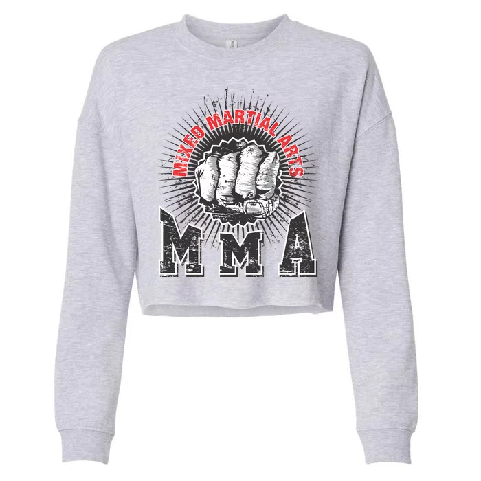 MMA Retro Punch Cropped Pullover Crew