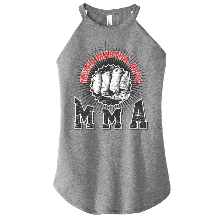 MMA Retro Punch Women’s Perfect Tri Rocker Tank