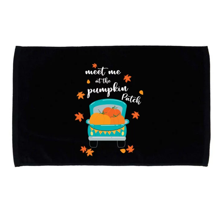 Meet Me At Pumpkin Patch Thanksgiving Truck Microfiber Hand Towel