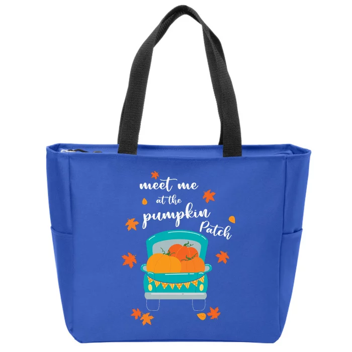 Meet Me At Pumpkin Patch Thanksgiving Truck Zip Tote Bag