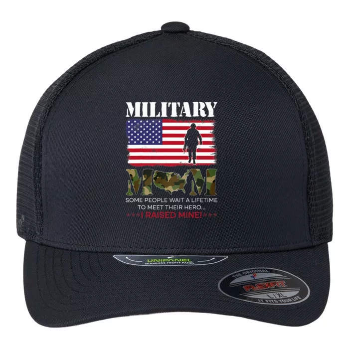 Military Mom Armed Forces Day 2024 Flexfit Unipanel Trucker Cap