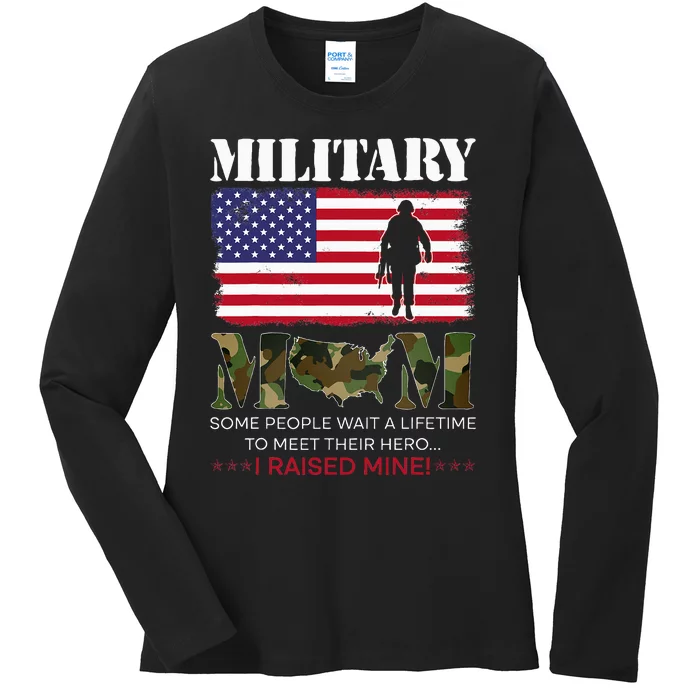 Military Mom Armed Forces Day 2024 Ladies Long Sleeve Shirt