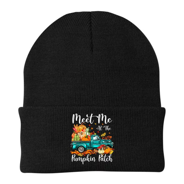 Meet Me At The Pumpkin Patch Fall Halloween Thanksgiving Knit Cap Winter Beanie