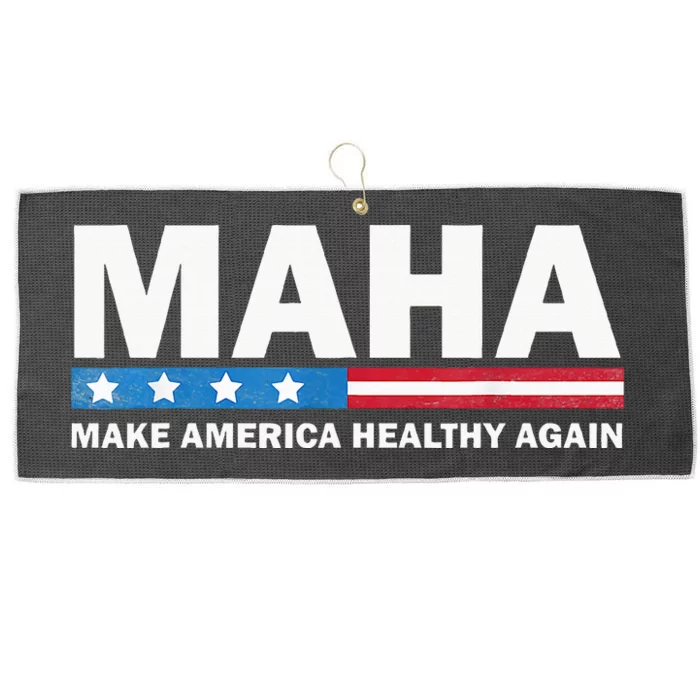 Maha Make America Healthy Again 2024 Us Election Large Microfiber Waffle Golf Towel