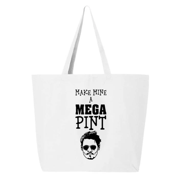 Make Mine A Mega Pint Funny Johnny Depp 25L Jumbo Tote