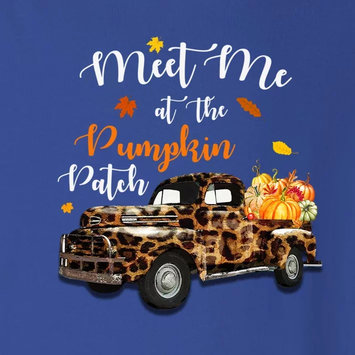 Meet Me At The Pumpkins Patch Leopard Halloween Thanksgiving Gift Toddler Long Sleeve Shirt