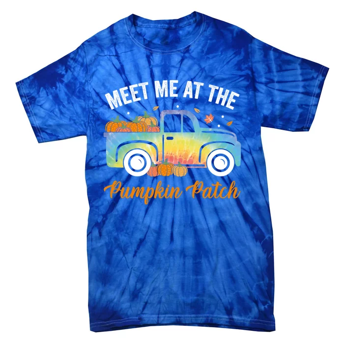 Meet Me At The Pumpkin Patch Tie Dye Truck Pickup Fall Great Gift Tie-Dye T-Shirt