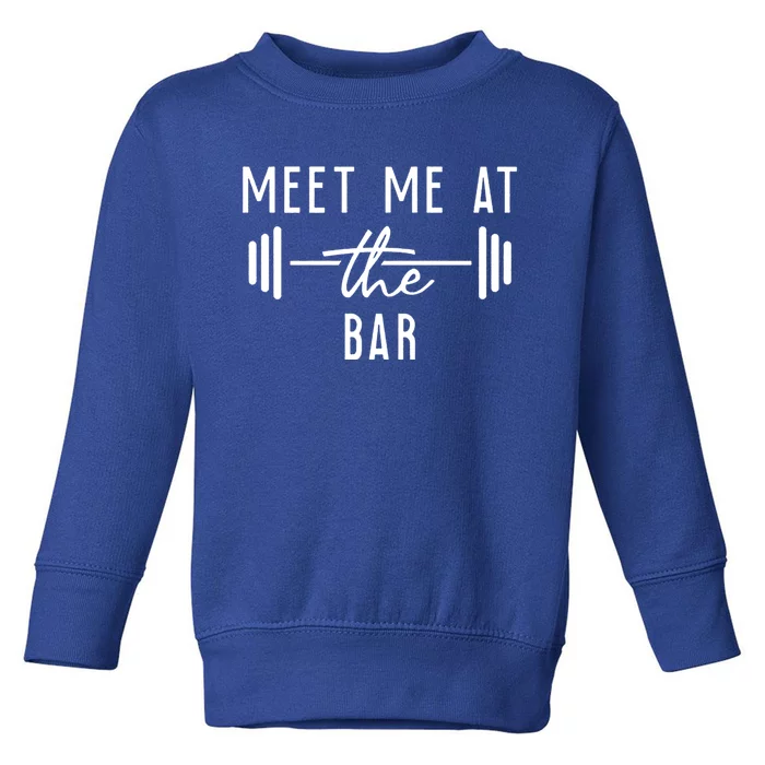 Meet Me At The Bar Gym Work Oumeaningful Gift Funny Gym Meaningful Gift Toddler Sweatshirt