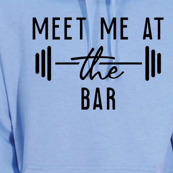 Meet Me At The Bar Gym Work Oumeaningful Gift Funny Gym Meaningful Gift Unisex Surf Hoodie