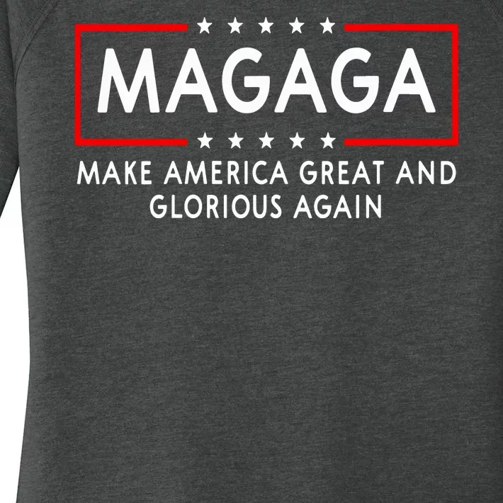 Magaga Make America Great And Glorious Again Trump 2024 Women's Perfect Tri Tunic Long Sleeve Shirt