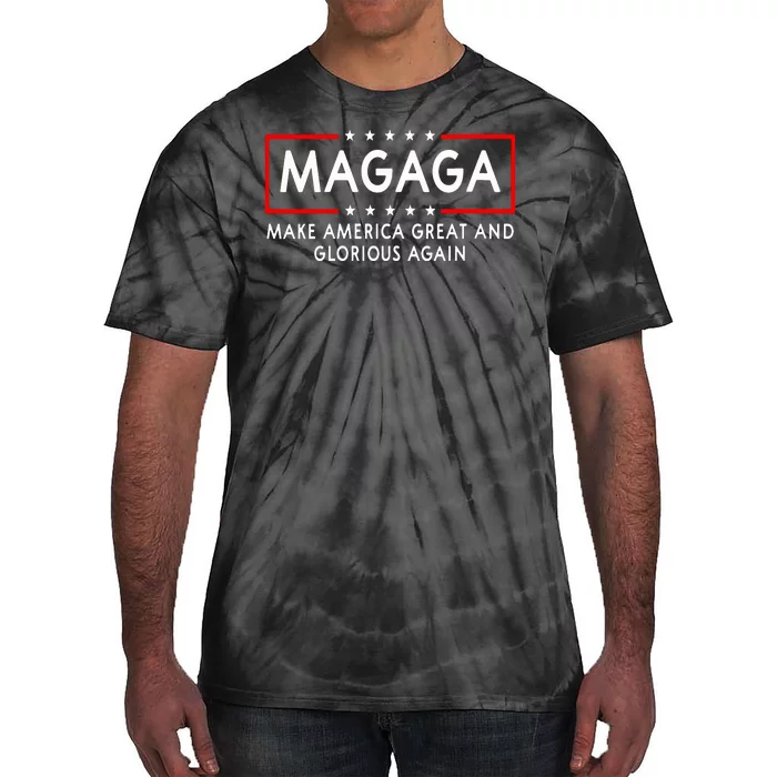 Magaga Make America Great And Glorious Again Trump 2024 Tie-Dye T-Shirt