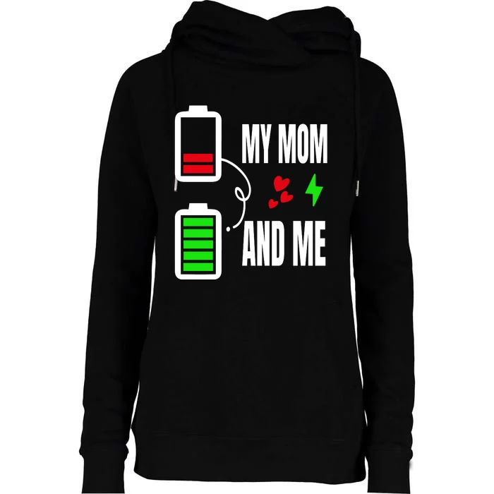 My Mom And Me Womens Funnel Neck Pullover Hood