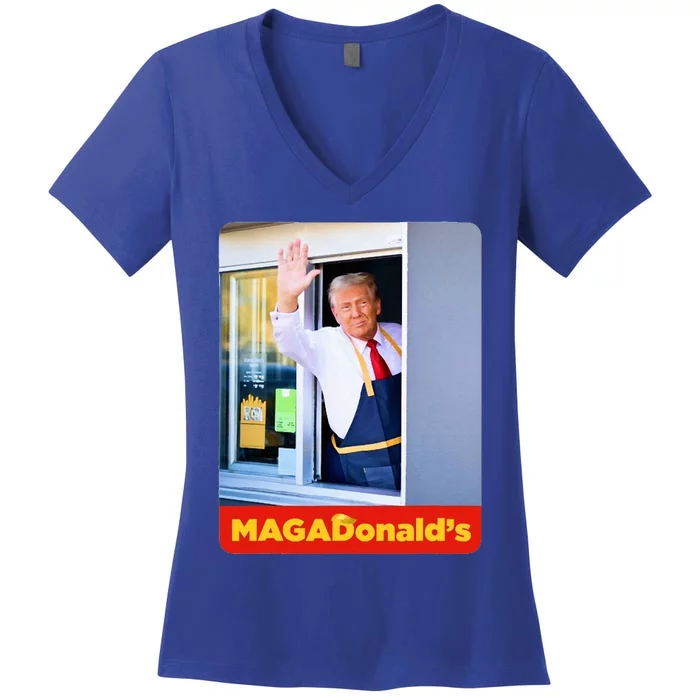 MagadonaldS Women's V-Neck T-Shirt