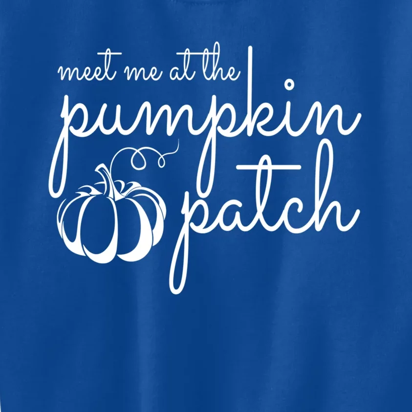 Meet Me At The Pumpkin Patch Pumpkins Print Cute Fall Gift Kids Sweatshirt