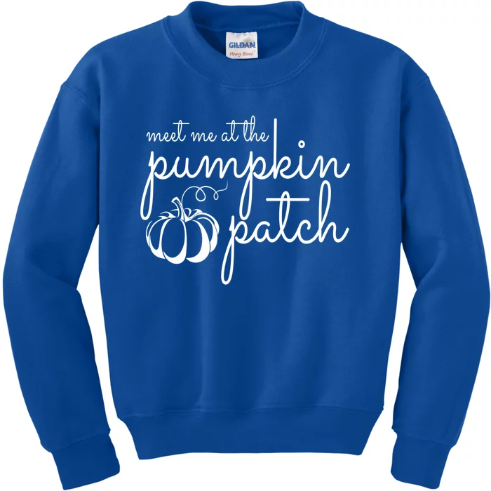 Meet Me At The Pumpkin Patch Pumpkins Print Cute Fall Gift Kids Sweatshirt