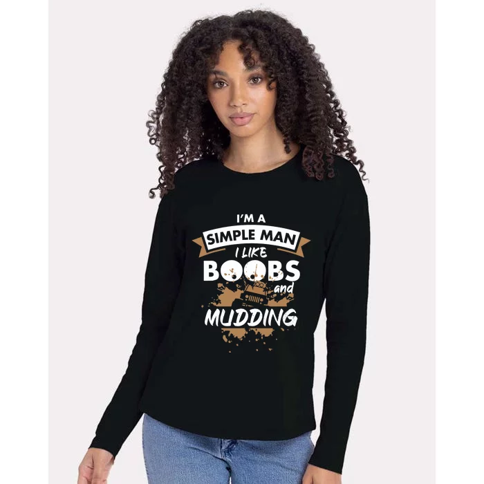 Mudding Mud ATV Funny 4x4 Wheeler Womens Cotton Relaxed Long Sleeve T-Shirt