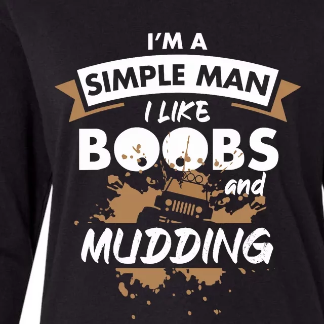 Mudding Mud ATV Funny 4x4 Wheeler Womens Cotton Relaxed Long Sleeve T-Shirt