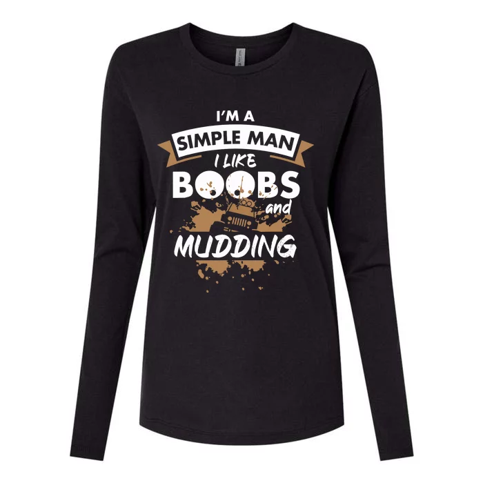 Mudding Mud ATV Funny 4x4 Wheeler Womens Cotton Relaxed Long Sleeve T-Shirt