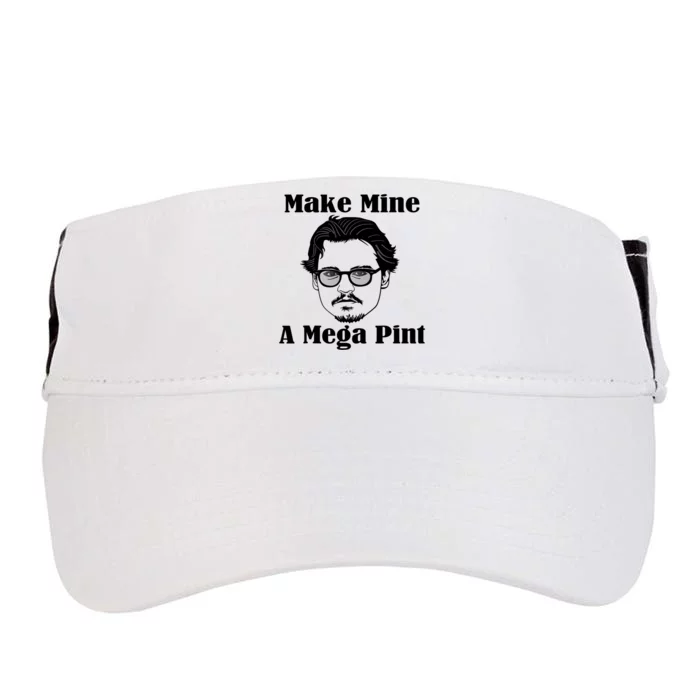 Make Mine A Mega Pint Funny Adult Drive Performance Visor