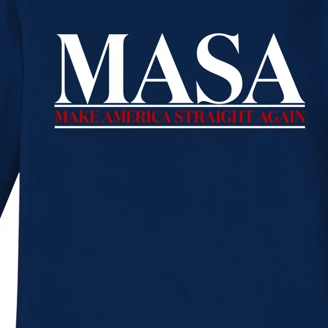 MASA Make America Straight Again Baby Long Sleeve Bodysuit