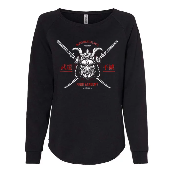 Mixed Martial Arts FIght Academy Samurai Warrior Womens California Wash Sweatshirt