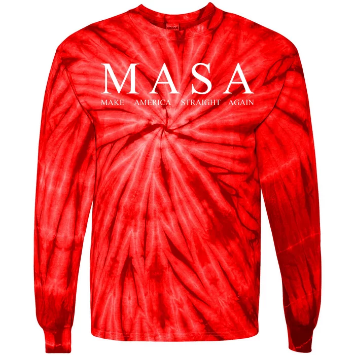 MASA Make America Straight Again Tie-Dye Long Sleeve Shirt