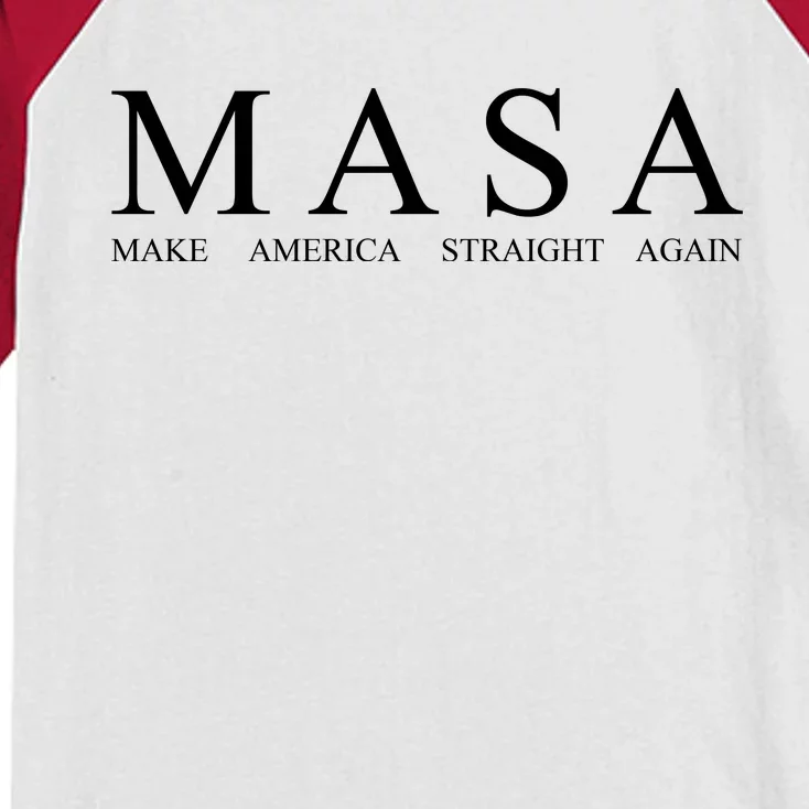 MASA Make America Straight Again Kids Colorblock Raglan Jersey