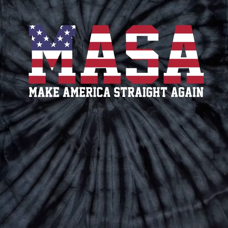 MASA Make America Straight Again USA Flag Tie-Dye T-Shirt