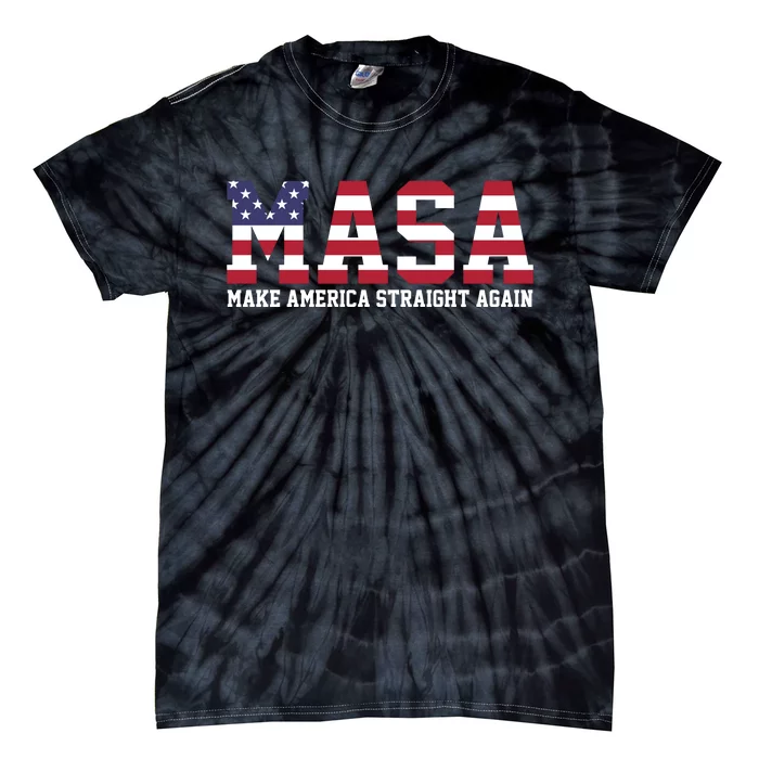 MASA Make America Straight Again USA Flag Tie-Dye T-Shirt