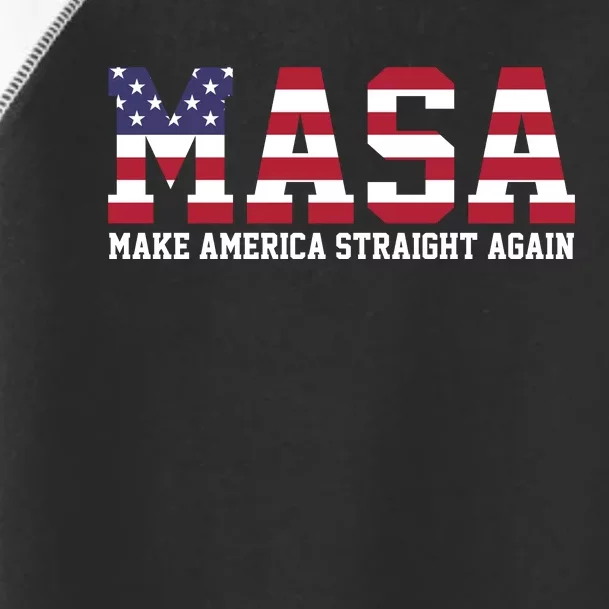 MASA Make America Straight Again USA Flag Toddler Fine Jersey T-Shirt