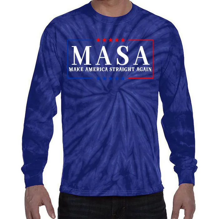 MASA Make America Straight Again Tie-Dye Long Sleeve Shirt