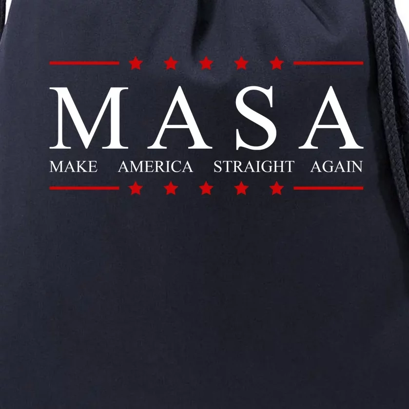 MASA Make America Straight Again Logo Drawstring Bag