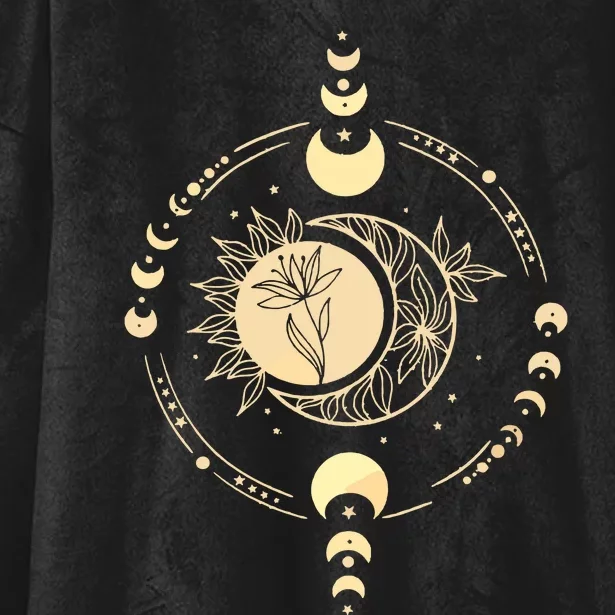 Mystic Moon And Sun Hooded Wearable Blanket