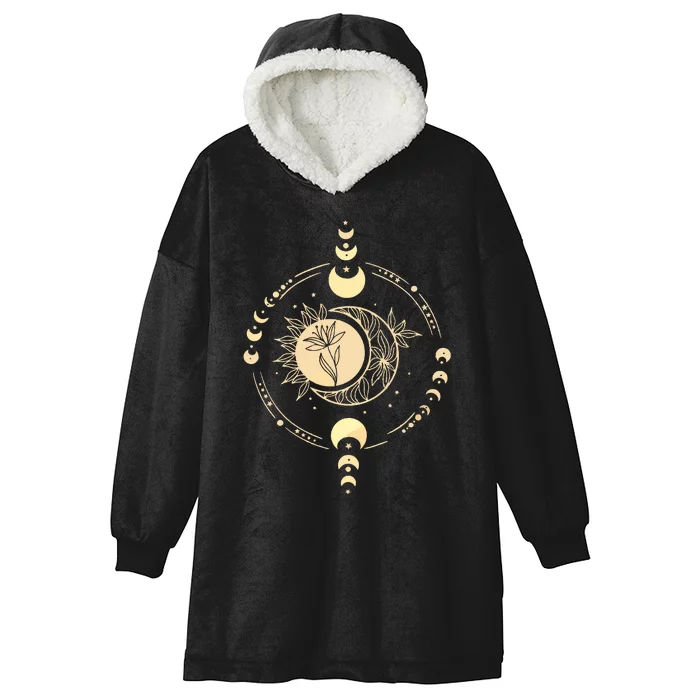 Mystic Moon And Sun Hooded Wearable Blanket