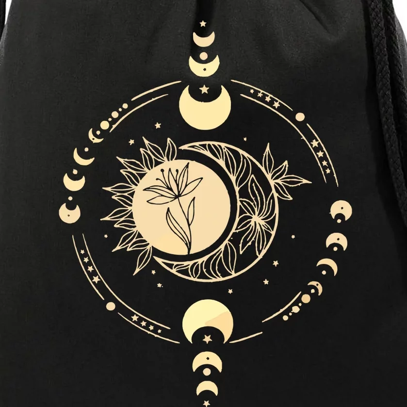 Mystic Moon And Sun Drawstring Bag