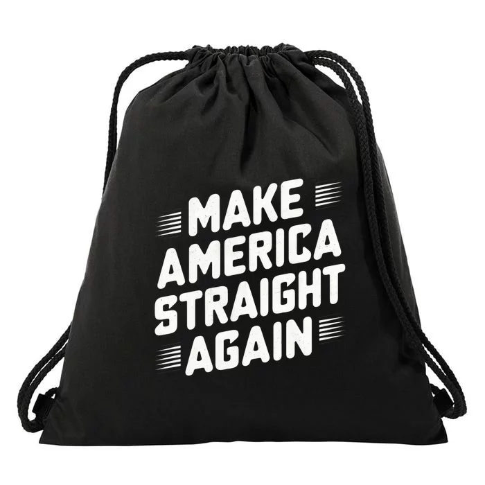 Masa Make America Straight Again Drawstring Bag