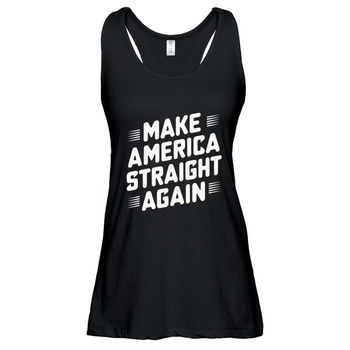 Masa Make America Straight Again Ladies Essential Flowy Tank