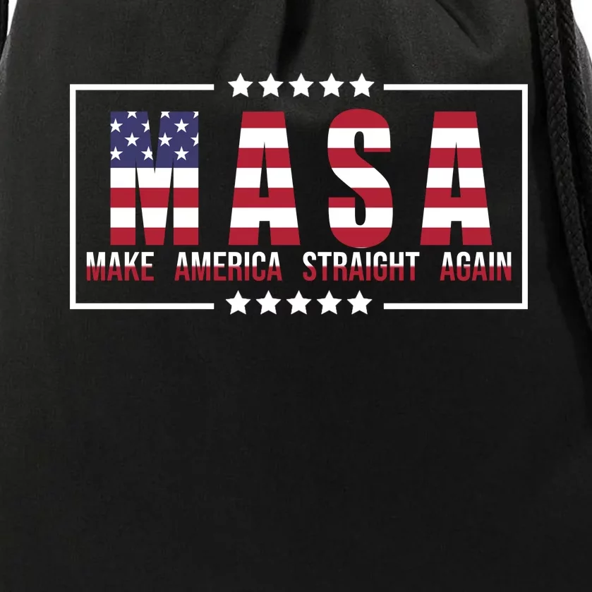 MASA Make America Straight Again Drawstring Bag